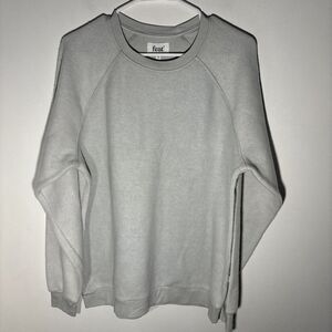 Feat Clothing Blanket Blend Crew Pullover Sweatshirt Glacier Gray Sz 1 Unisex